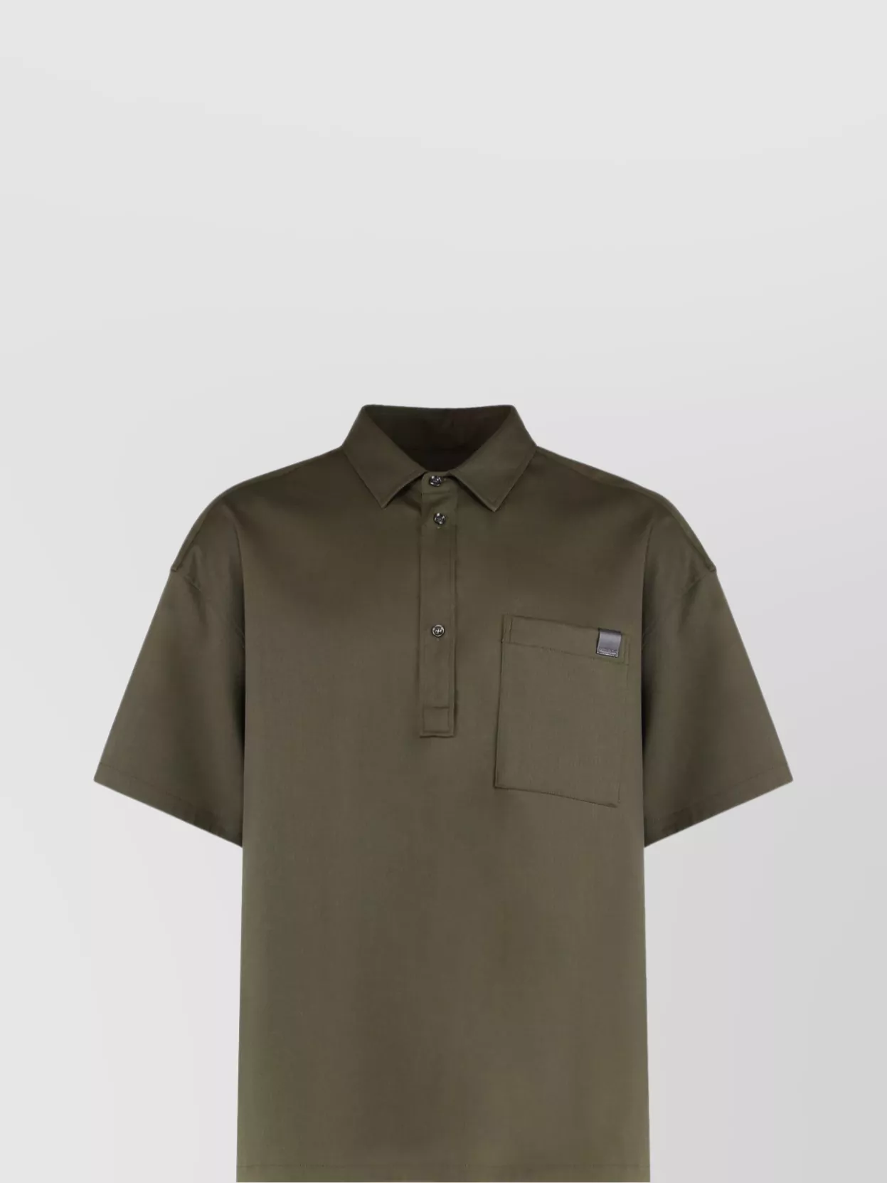 Darkpark Short Sleeve Wool Polo Shirt Pocket In Green