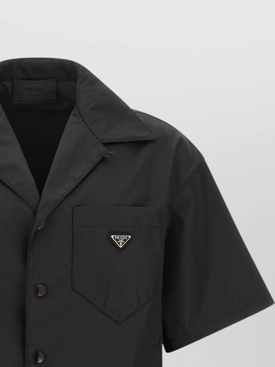 Prada Short-Sleeve Camp-Collar Shirt Jacket