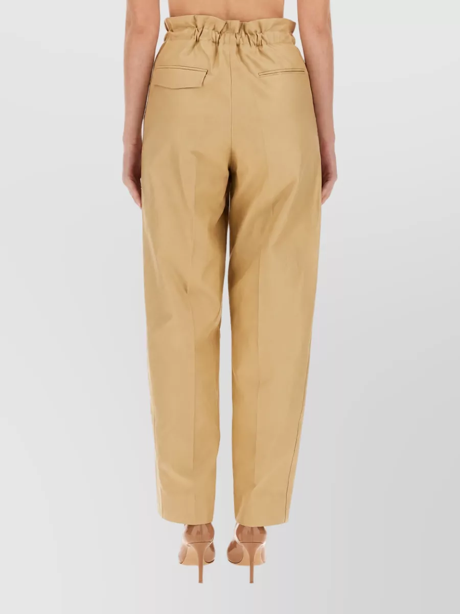 Victoria Beckham Gathered-Waist High-Rise Trousers