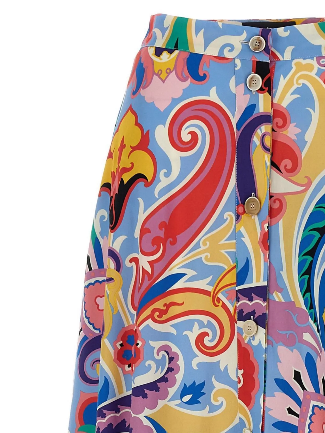 Etro Paisley High Waist A-Line Skirt