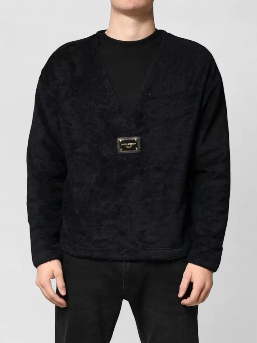 Dolce&Gabbana cotton v-neck sweatshirt