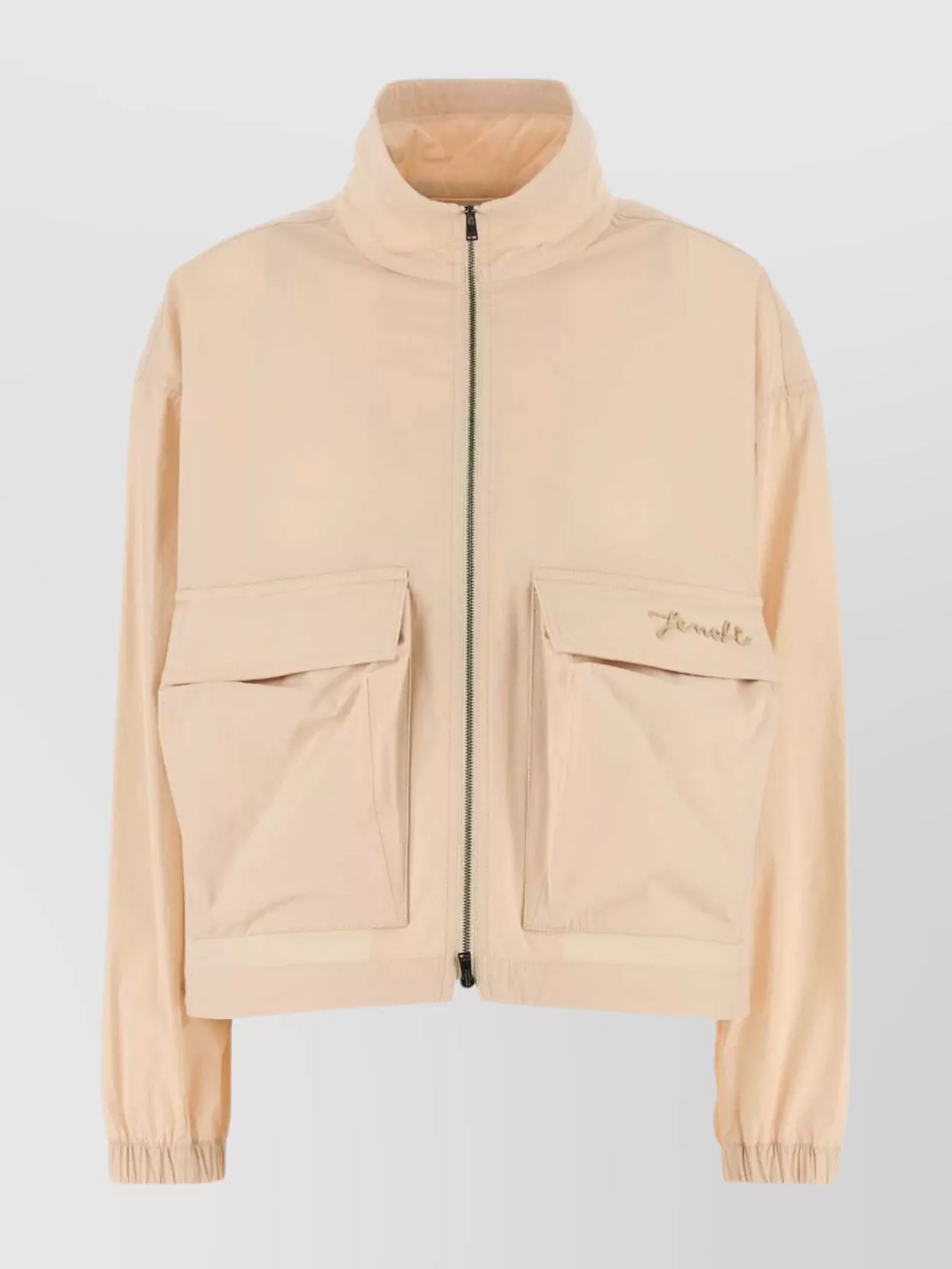 Fendi K-way Cotton Blend Elastic Cuffs In Neutral