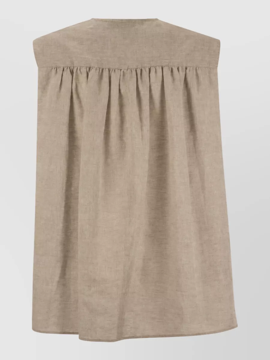 Fabiana Filippi Linen Sleeveless Blouse
