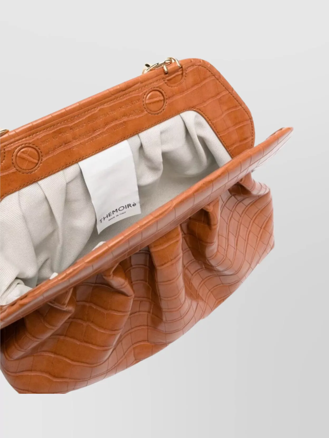 Themoiré Crocodile Embossed Clutch Bag
