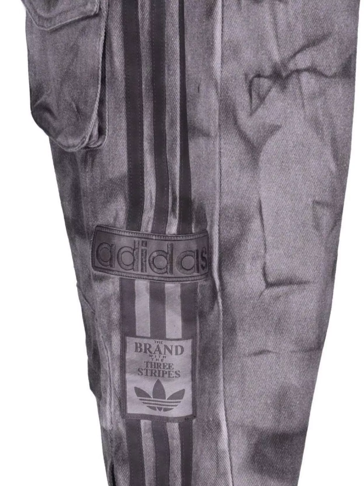 Adidas Originals Cargo Trousers With Side Stripes And Loops In Gray