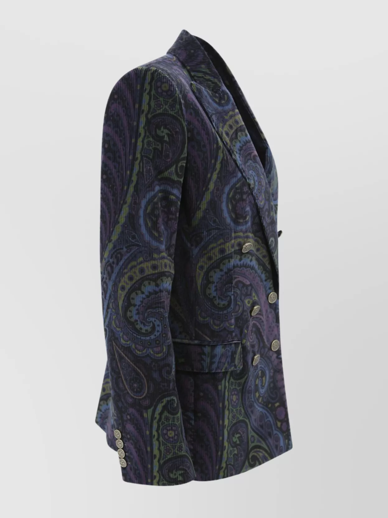 Etro Jacquard Paisley Double-Breasted Jacket