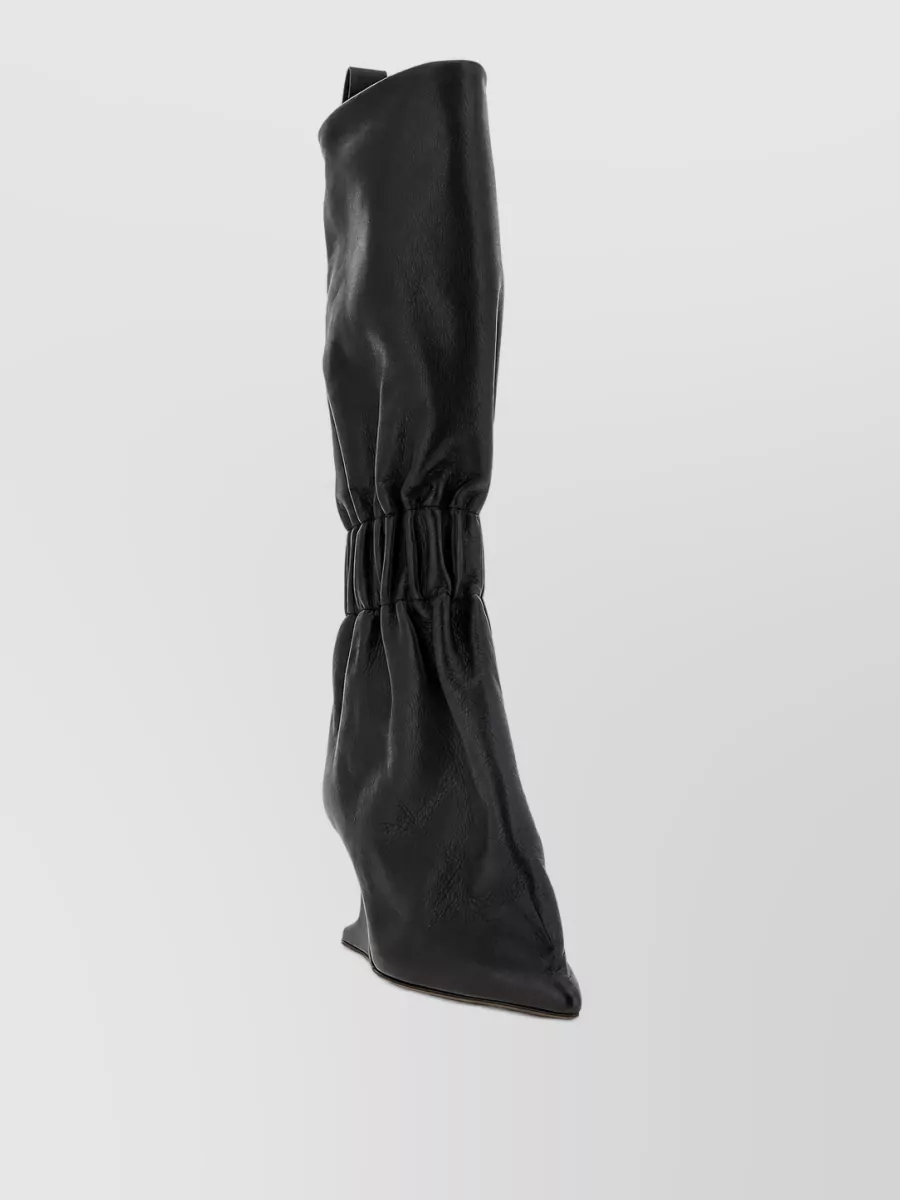 Rick Owens Calf Leather Mid-Calf Boots