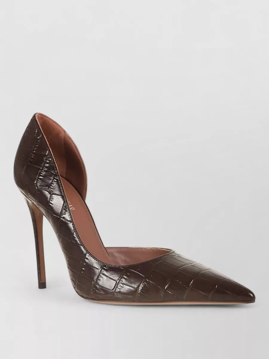 Paris Texas Crocodile-print leather pumps