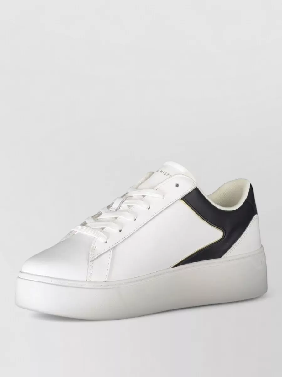 Tommy Hilfiger leather platform sneakers