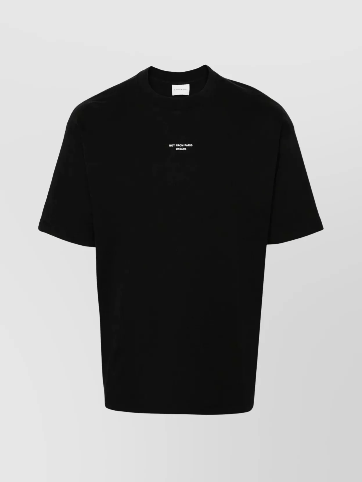 Drôle De Monsieur Crew Neck Slogan T-Shirt With Straight Hem