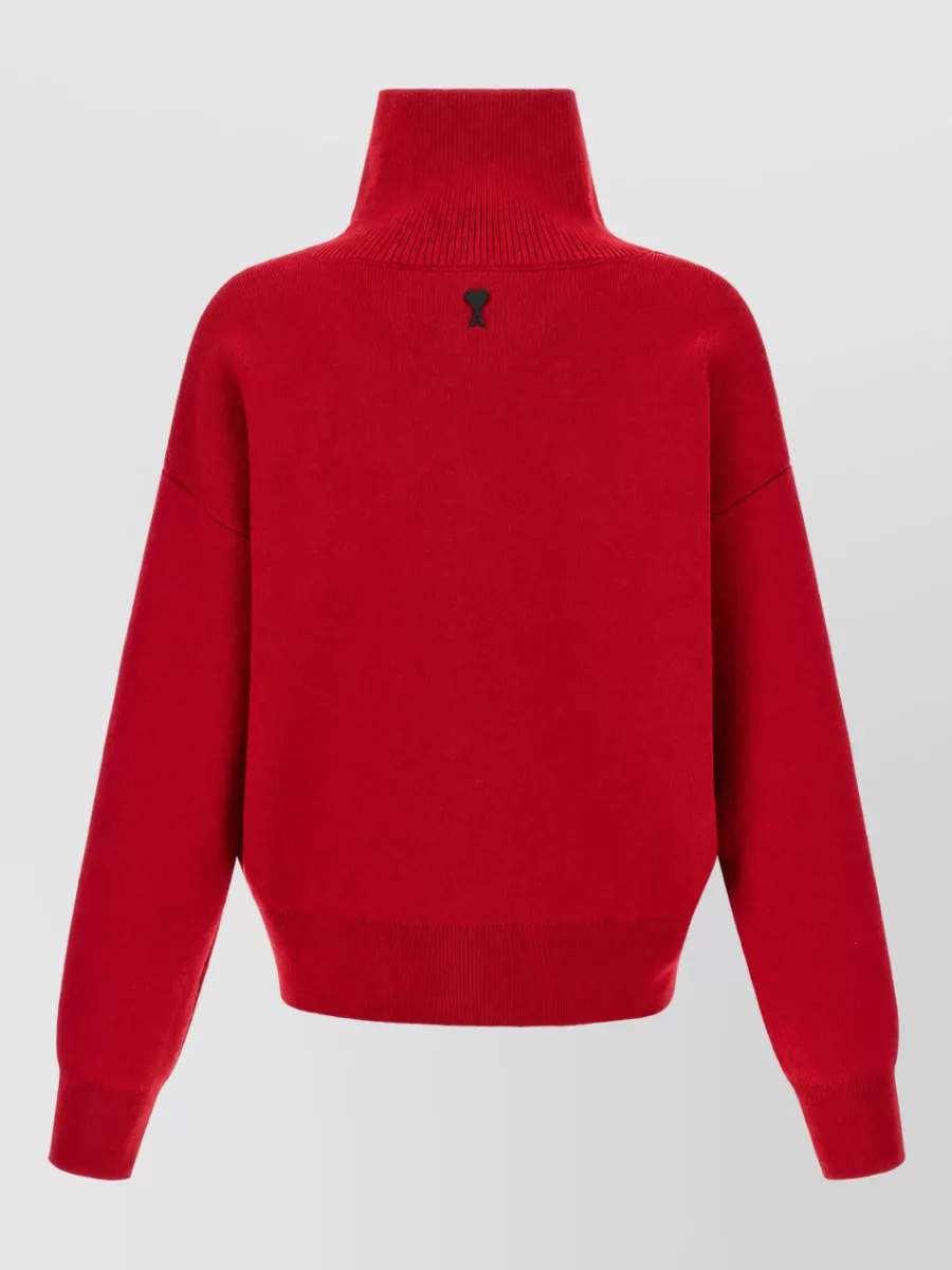 Ami Paris Wool Turtleneck Sweater
