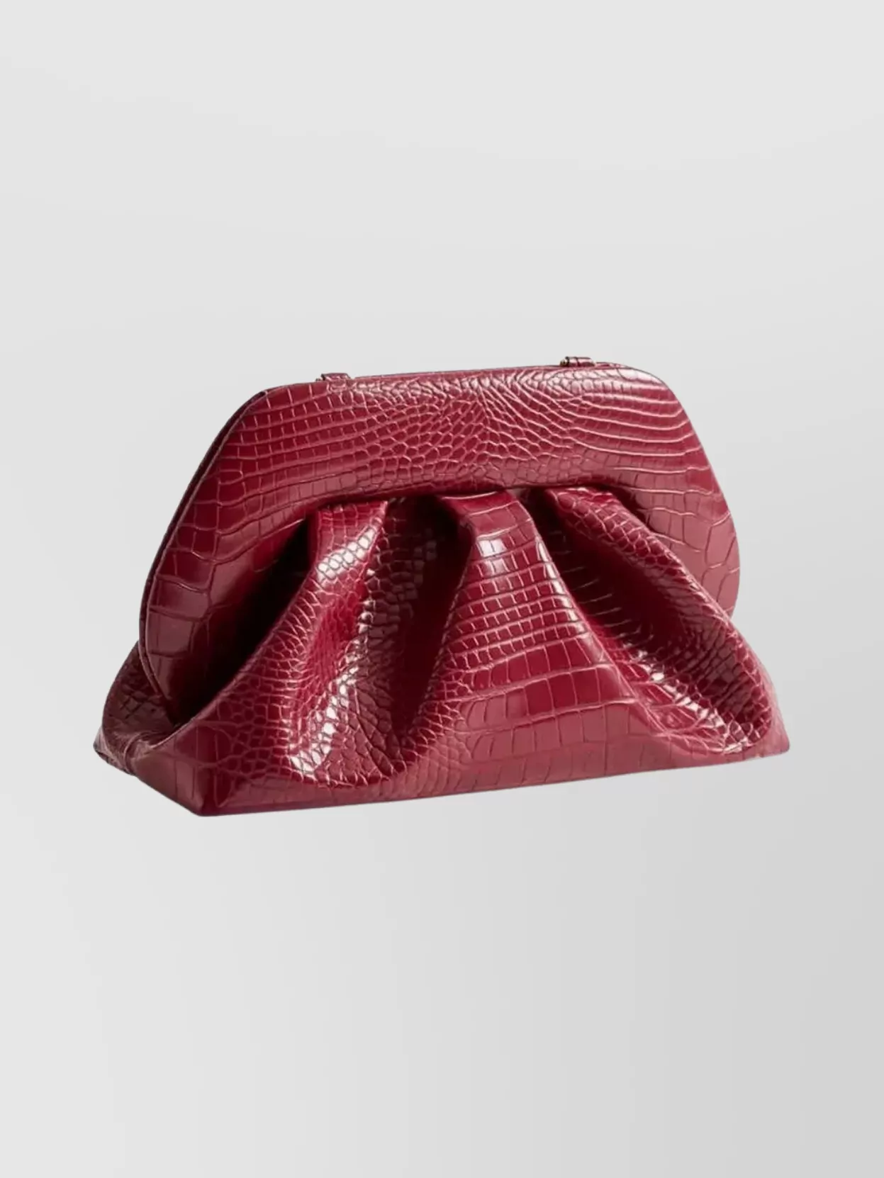 Themoirè Crocodile Effect Folded Clutch Bag