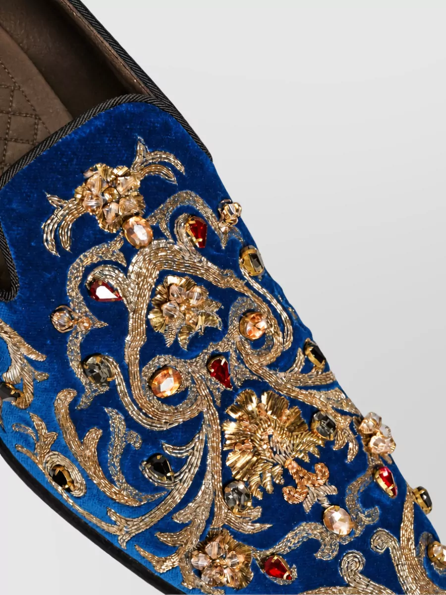Dolce&Gabbana Leather Embellished Slippers