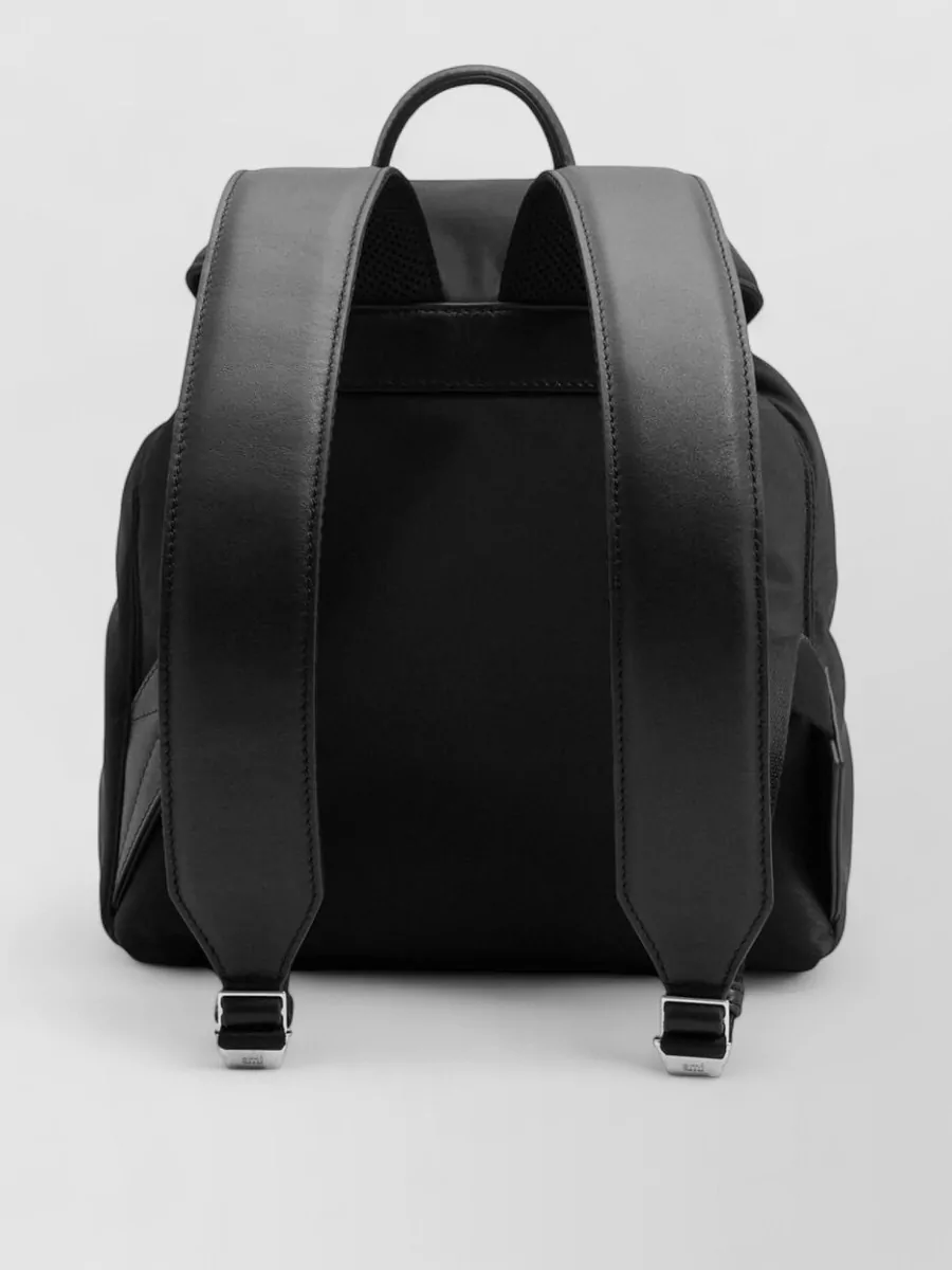 Ami Paris Nylon Small Backpack