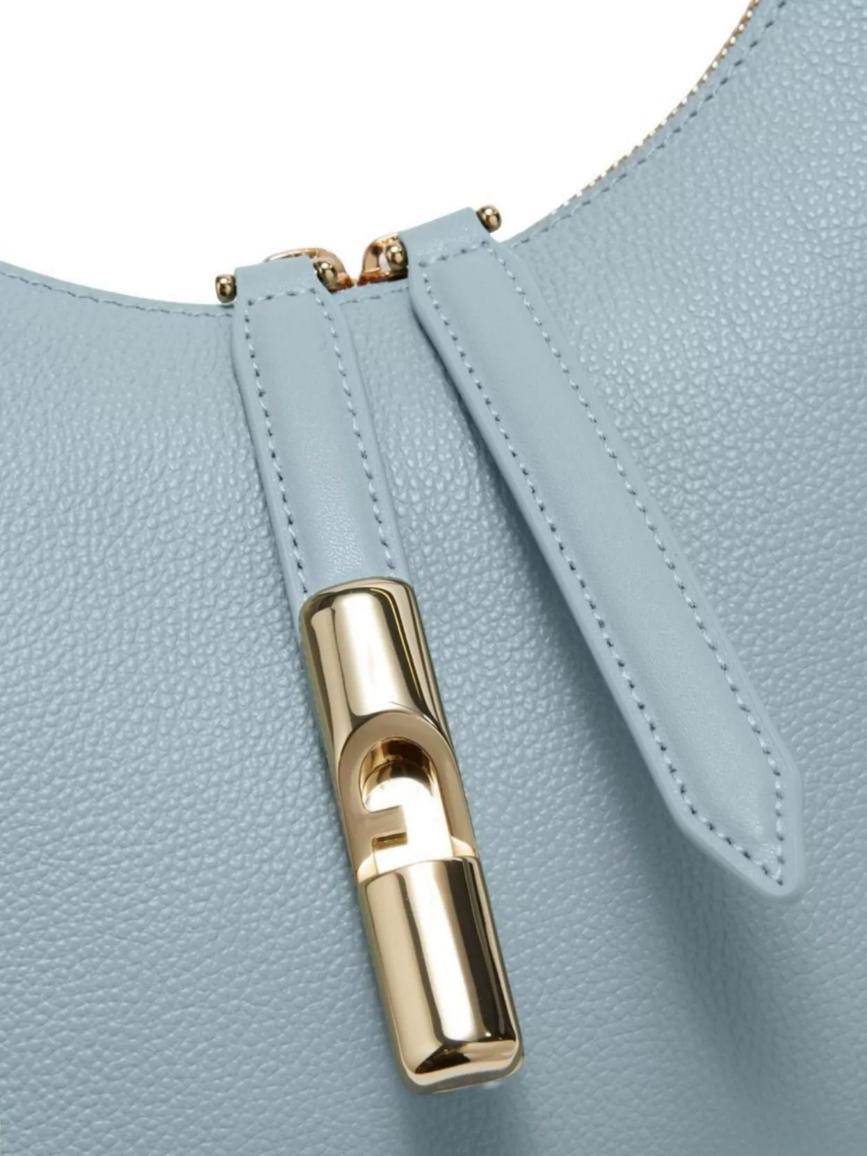 Furla Leather Shoulder Bag With Adjustable Strap And Gold-tone Hardware