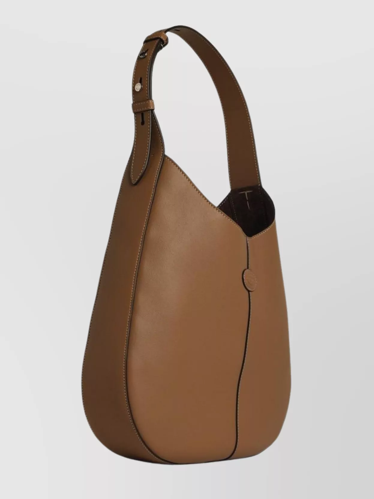 Tod's Leather Shoulder Bag With Adjustable Strap And Seam Detailing