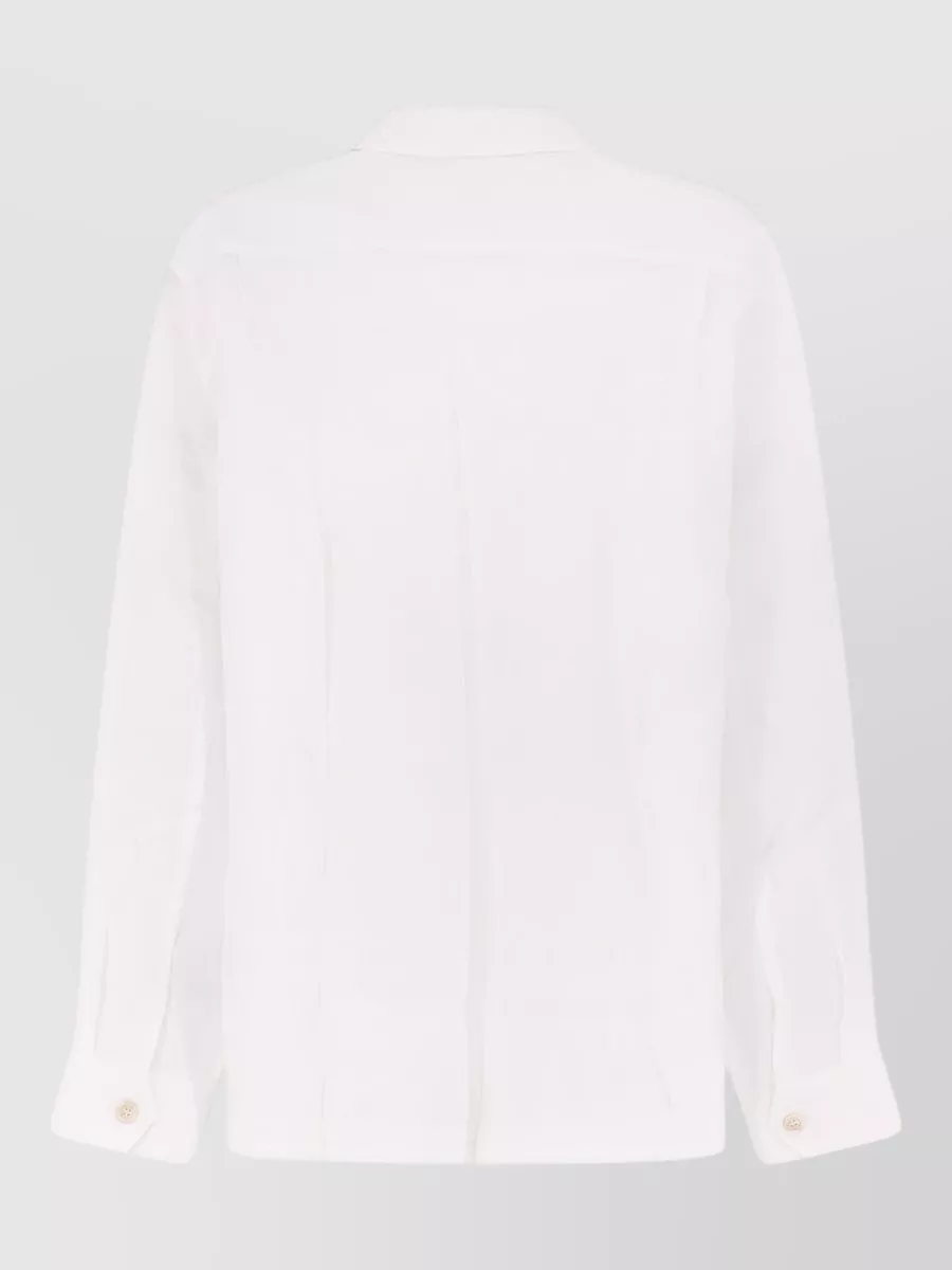 Brunello Cucinelli Linen Shirt Easy Cut Patch Pockets