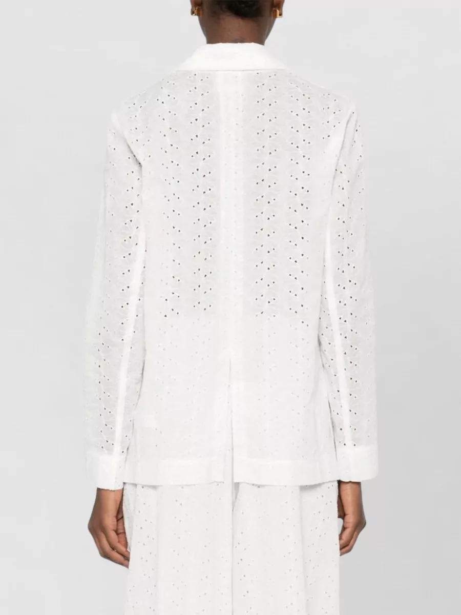 Forte Forte Embroidered Cotton Three-Quarter Sleeve Jacket