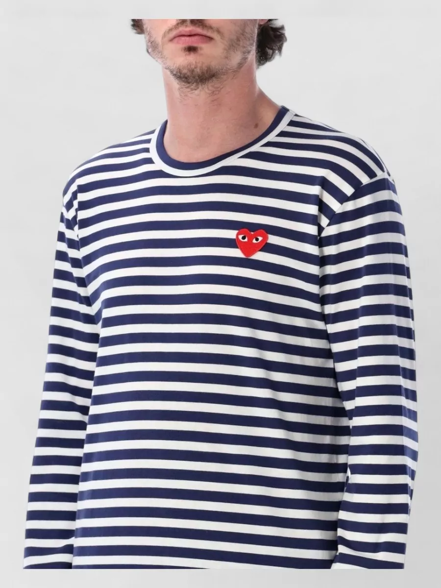 Comme Des Garçons Play Striped Long-Sleeve T-Shirt