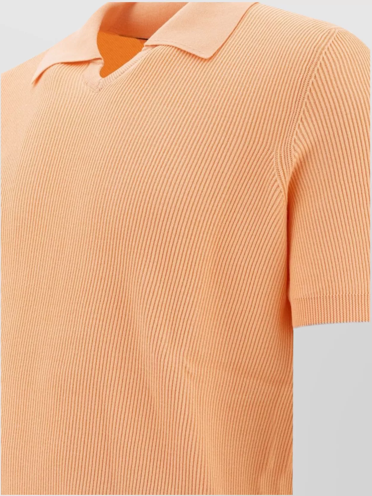Brunello Cucinelli Collared Polo Shirt Ribbed Texture