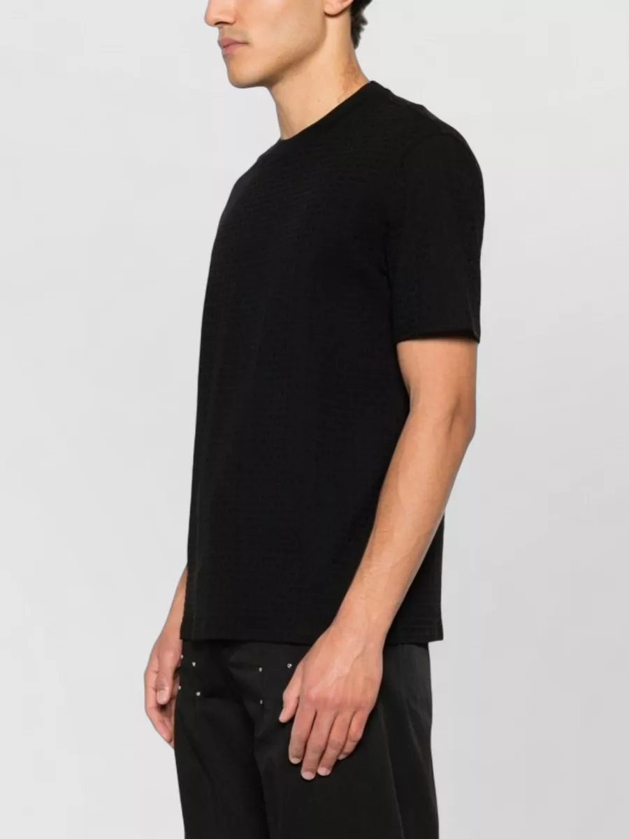 Emporio Armani Jacquard Logo-Pattern Cotton T-Shirt