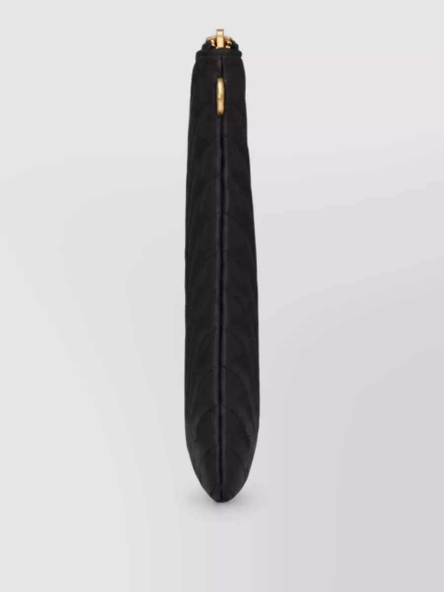 Saint Laurent Cassandre Leather Clutch Bag