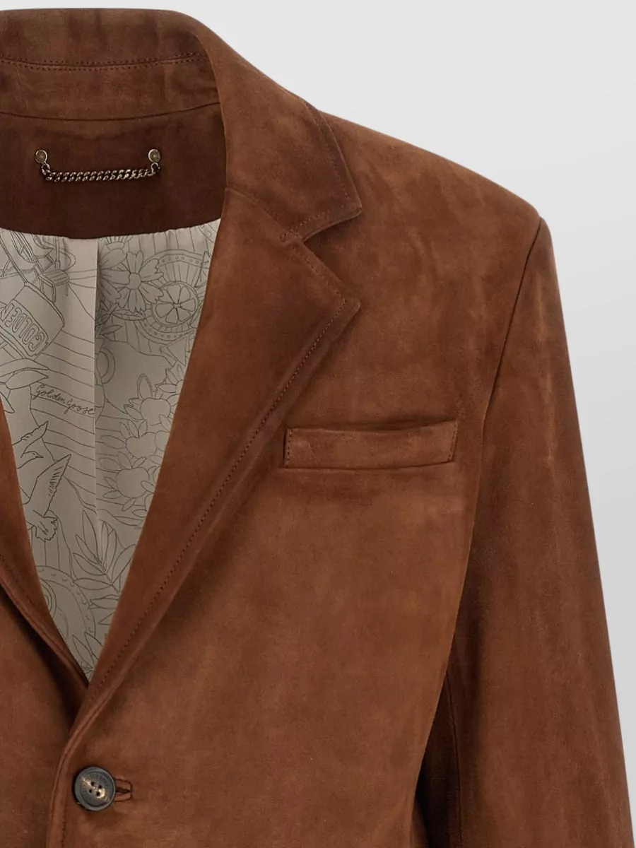 Golden Goose Leather Single Breasted Jacket