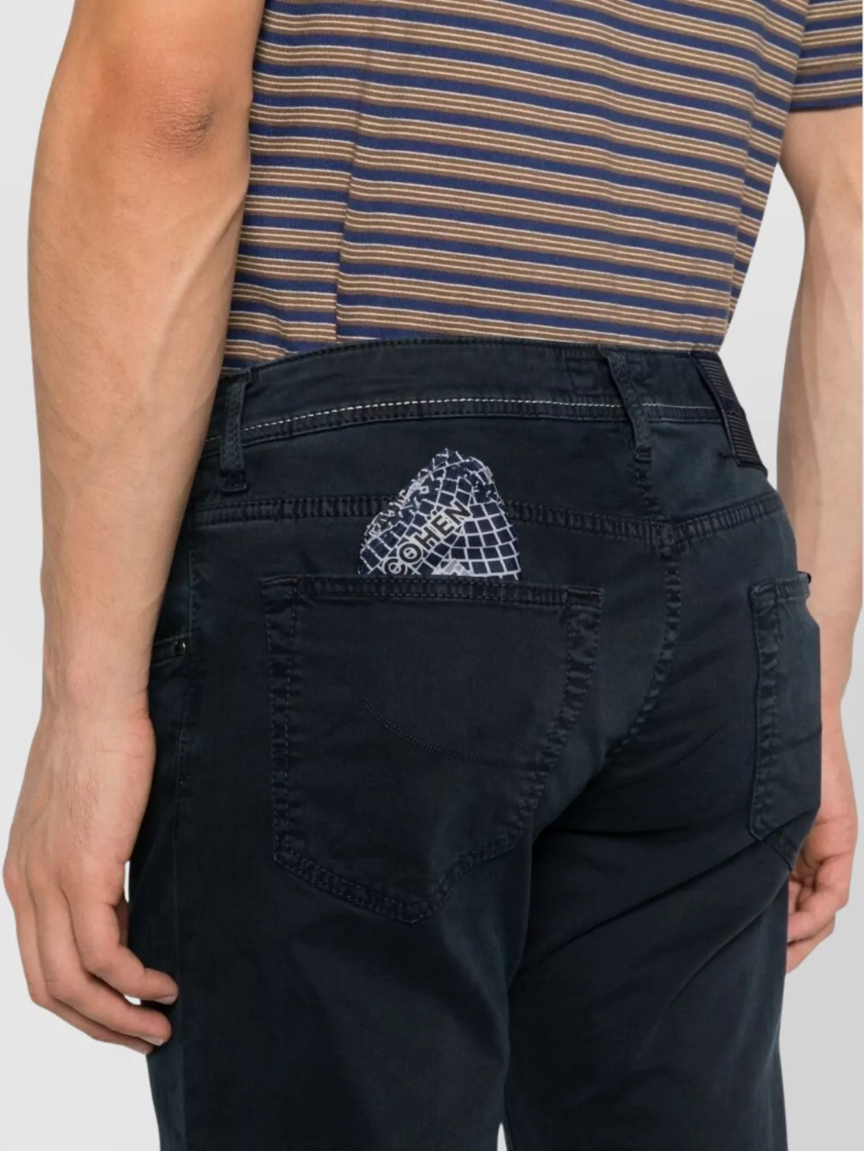 Jacob Cohen Straight Leg Denim Trousers Featuring Pockets