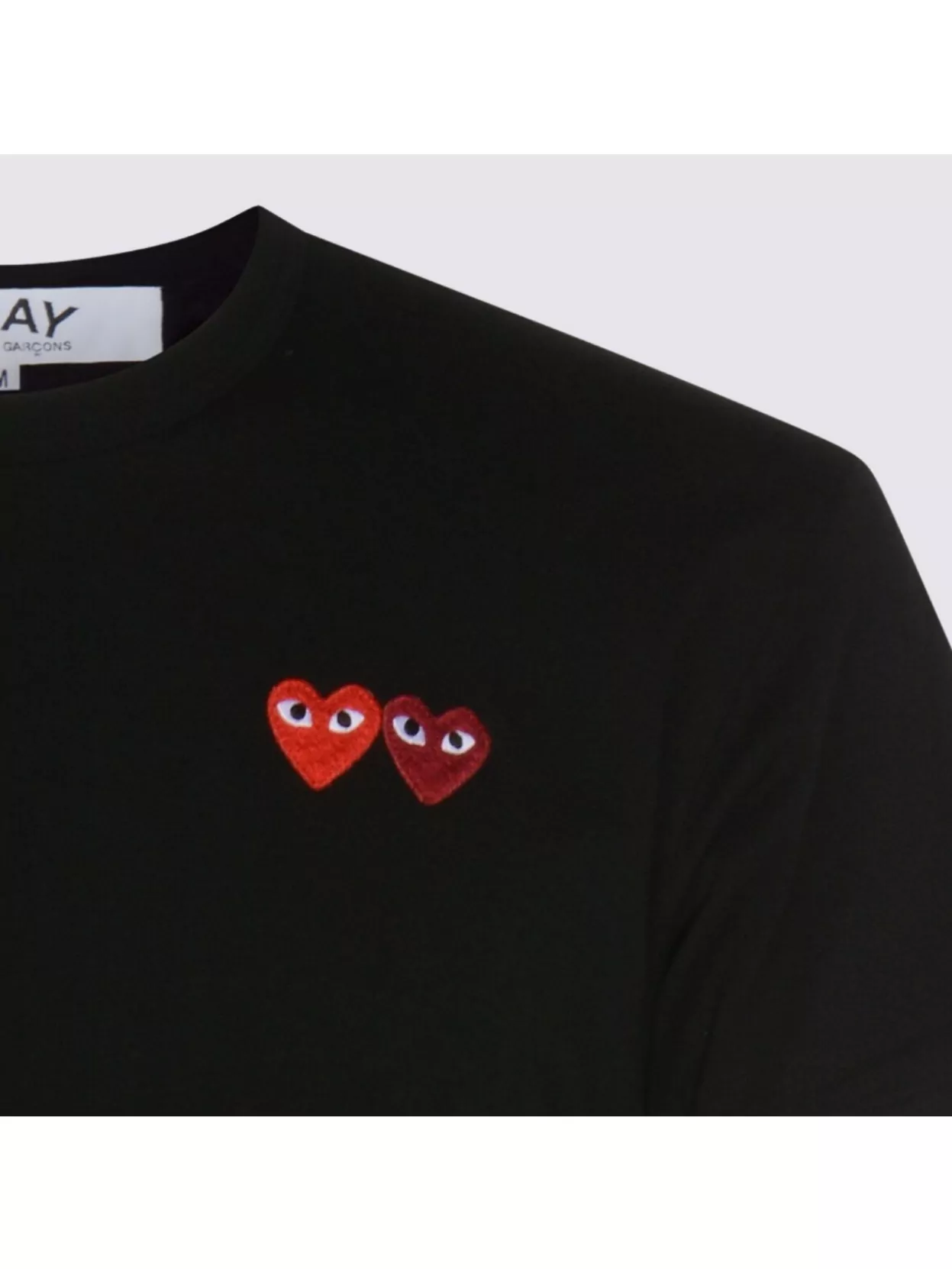Comme Des Garçons Play Heart Motif Embroidered Short Sleeve T-Shirt