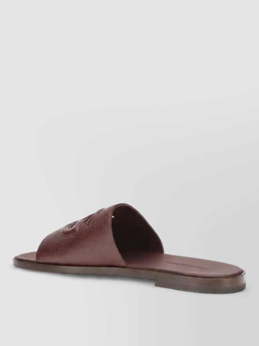 Dolce&Gabbana Calf Leather Flat Sandals