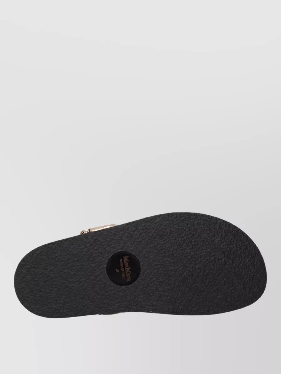 Max Mara Leather Flat Sandals
