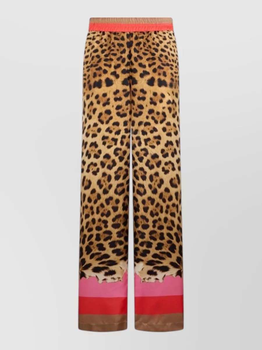 Roberto Cavalli Silk Wide-Leg Trousers