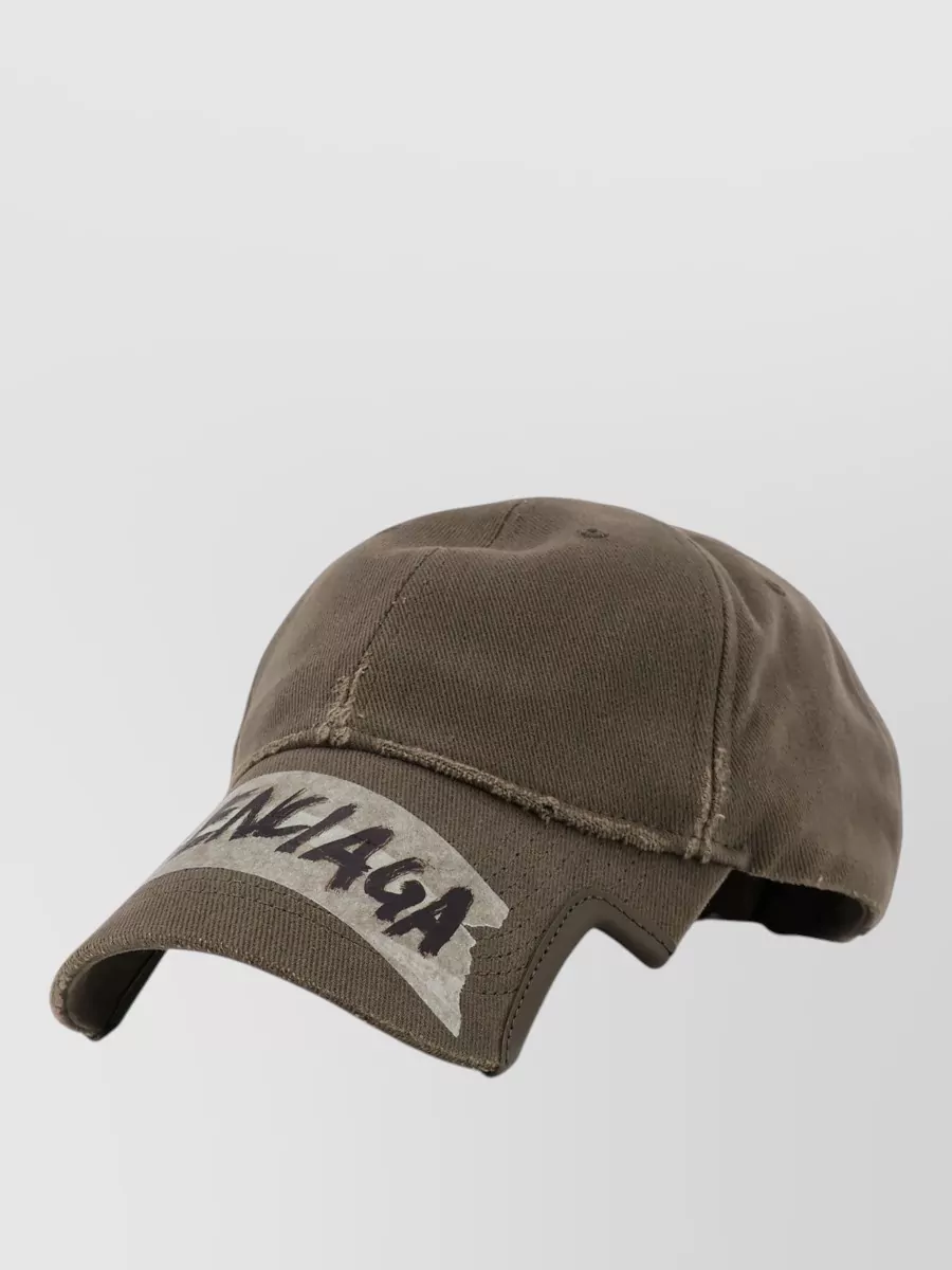 Balenciaga Cotton Hat Visor Design Curved Brim