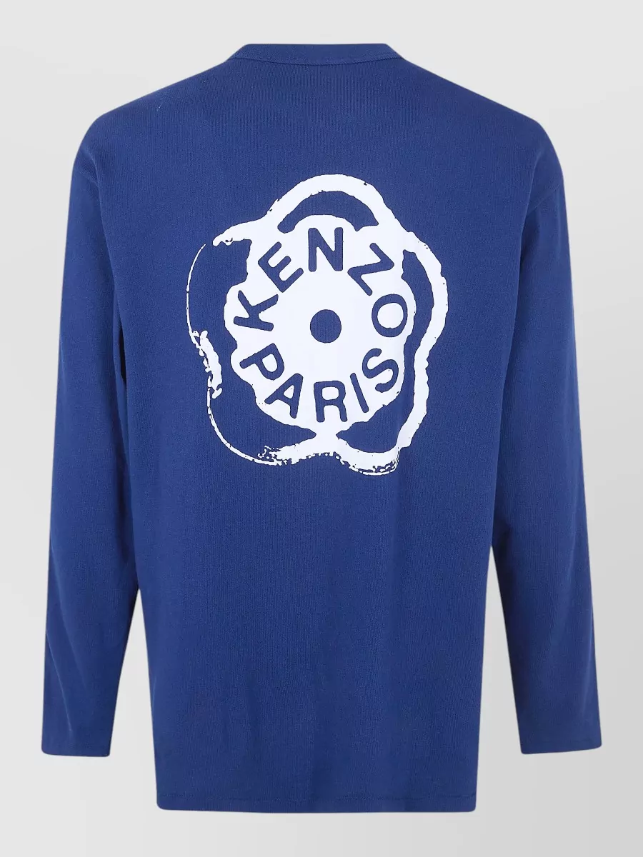 Kenzo Long-Sleeve Logo-Print Cotton T-Shirt