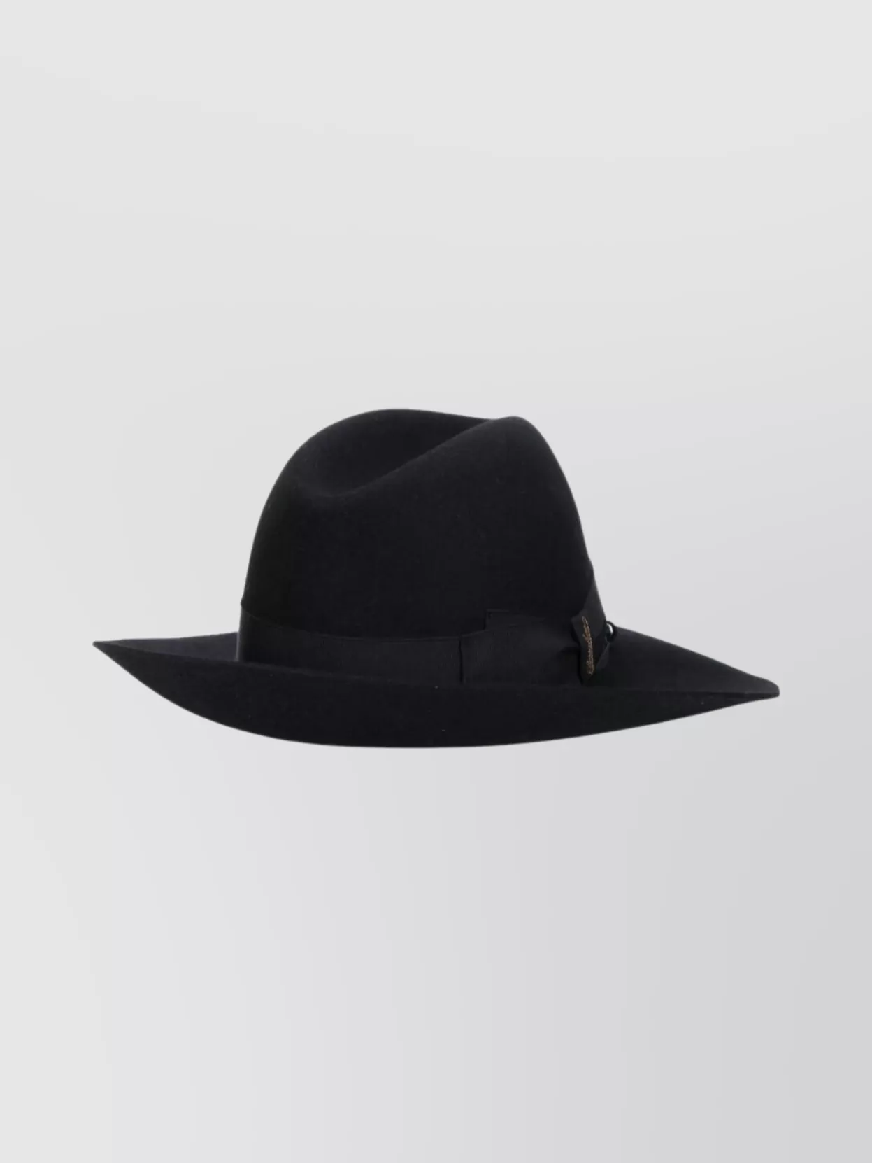 Borsalino Stylish Wide Brim Hat With Ribbon Band