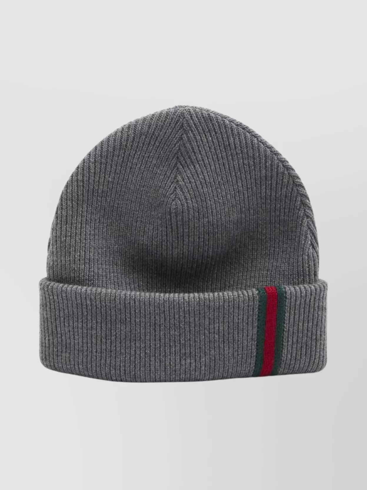 Gucci Men Wool Beanie With Web Detail