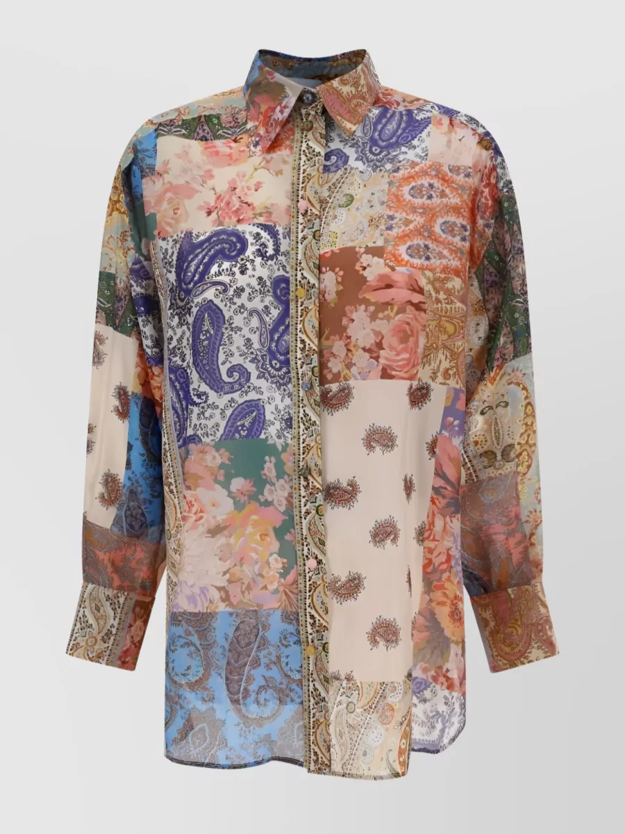 Shop Zimmermann Silk Graphic Print Shirt In Multicoloured