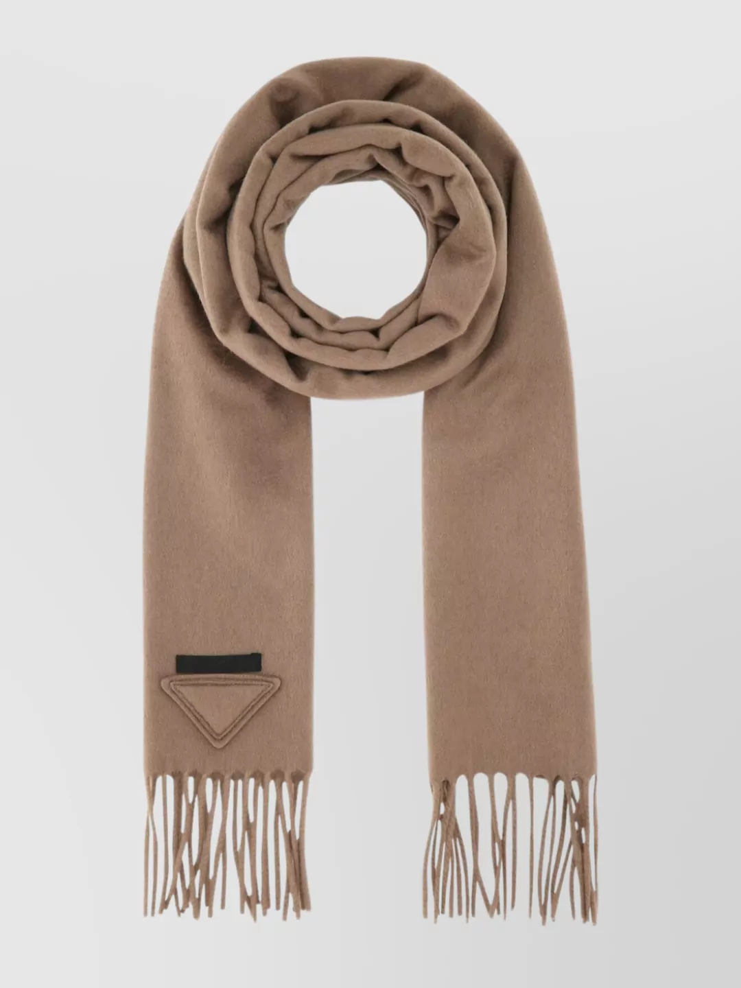 Shop Prada Cashmere Scarf With Fringed Ends For A Timeless Appeal
