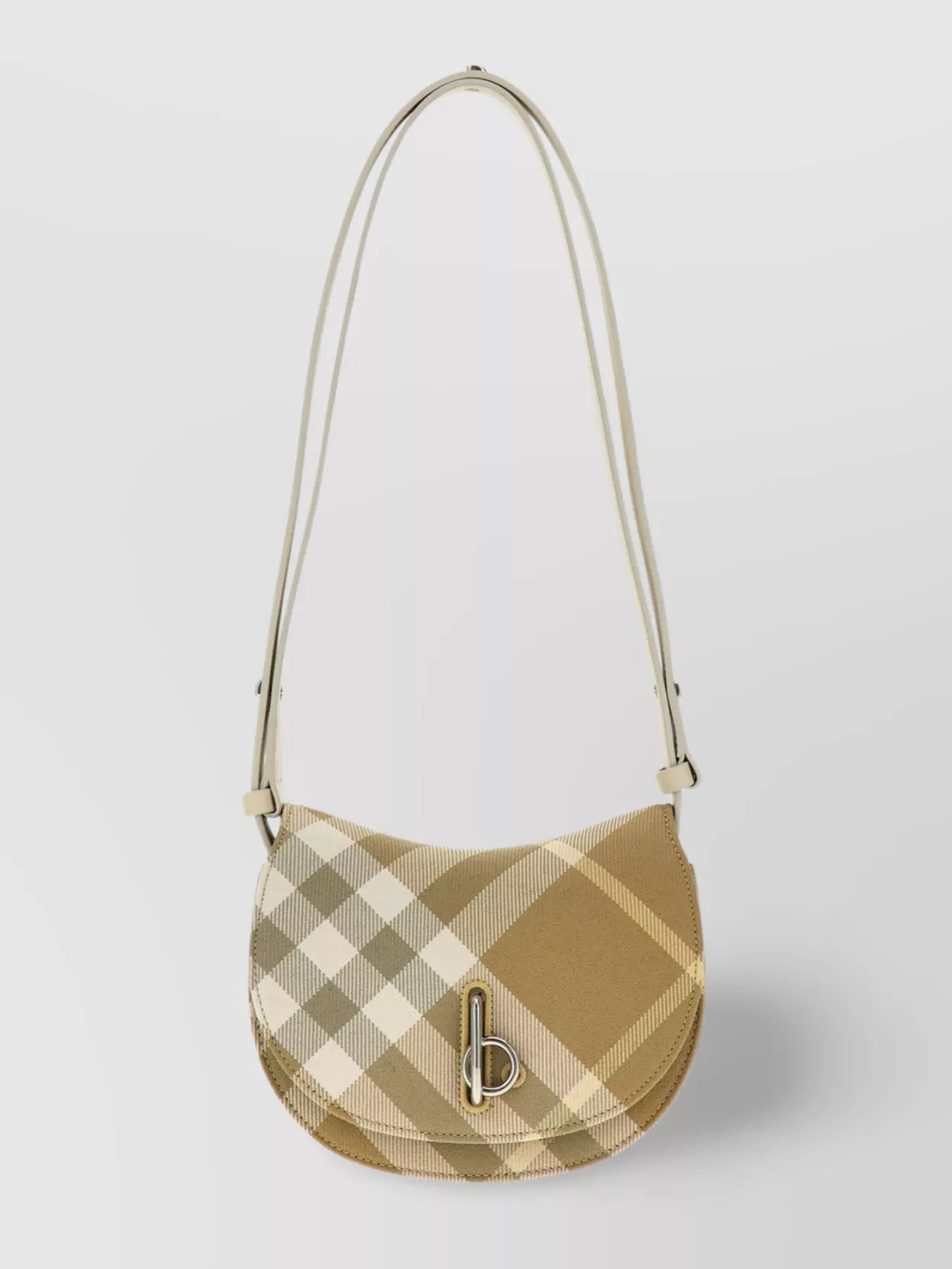 Burberry Mini Shoulder Bag Checkered Pattern In Neutral