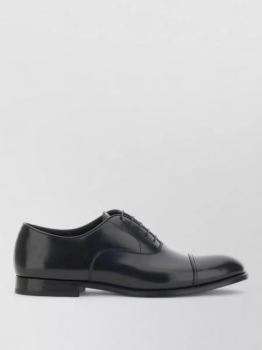 Doucal's Calf Leather Cap Toe Oxford Shoes