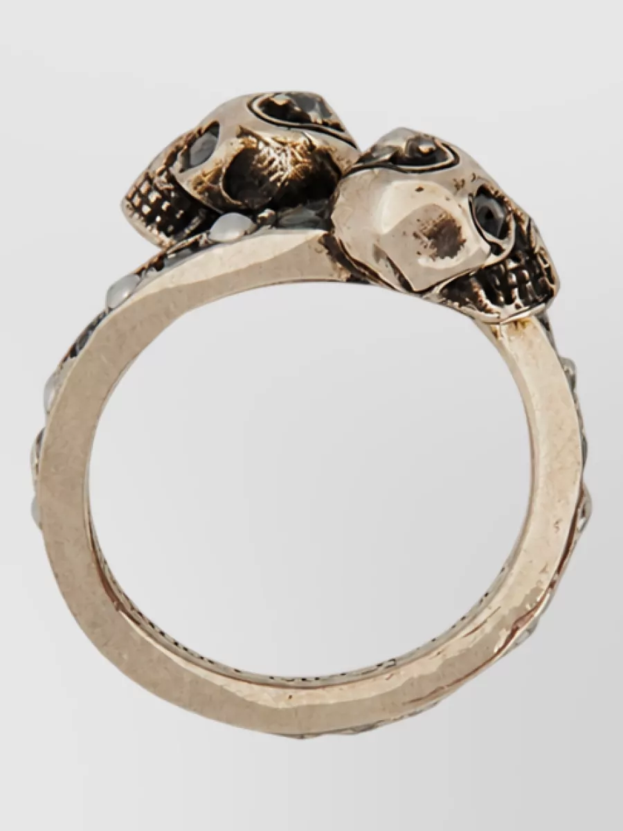 Alexander Mcqueen Twin Skull Ring