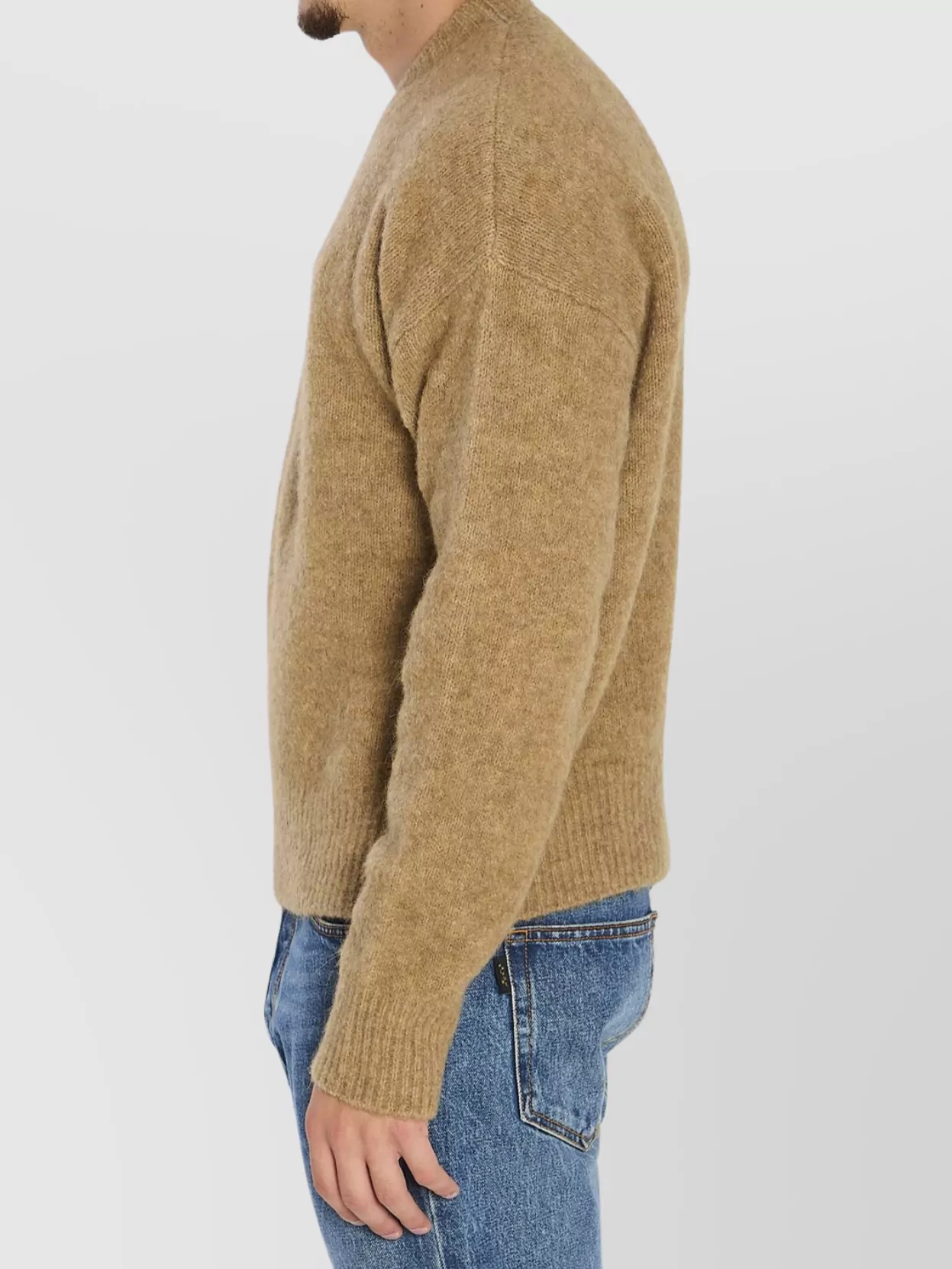 Ami Paris Alpaca And Wool Blend Long Sleeve Sweater