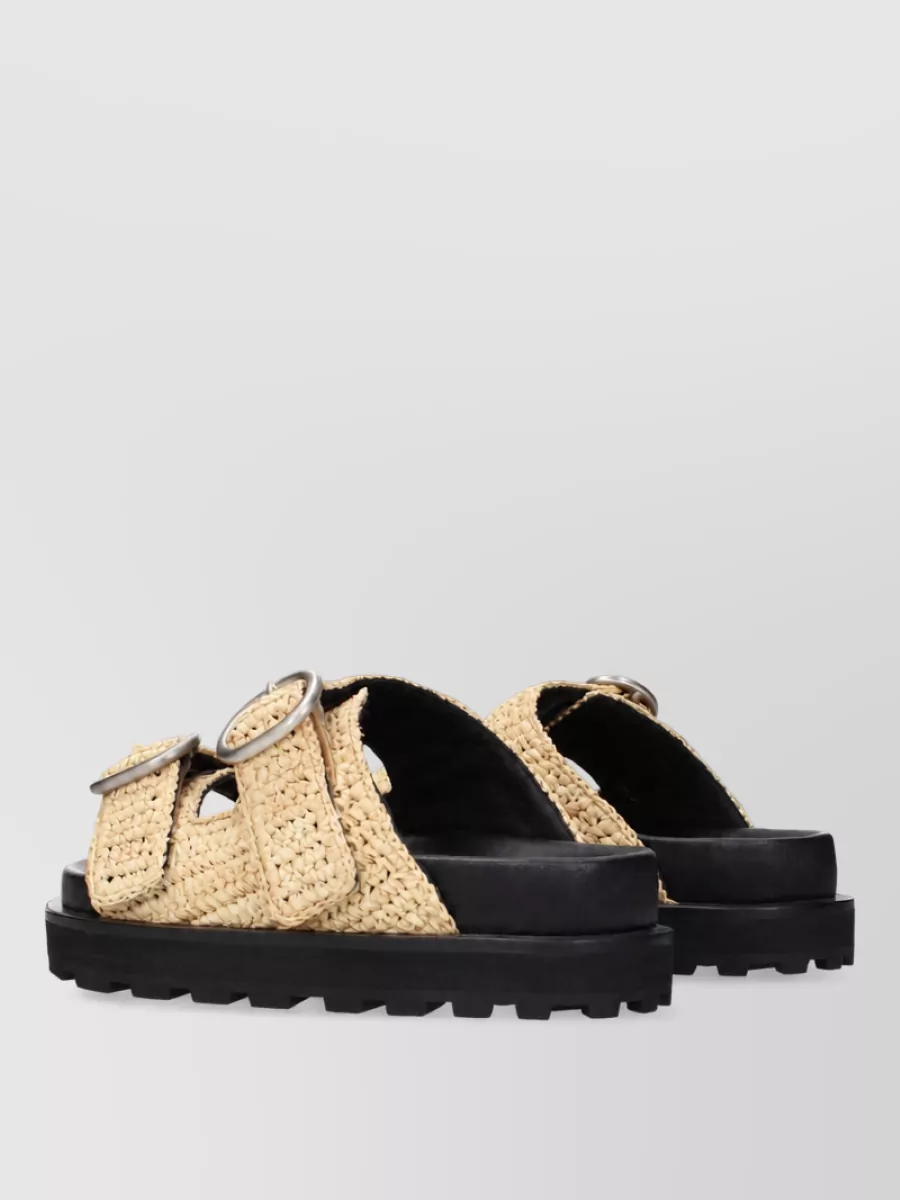 Jil Sander Raffia Slides