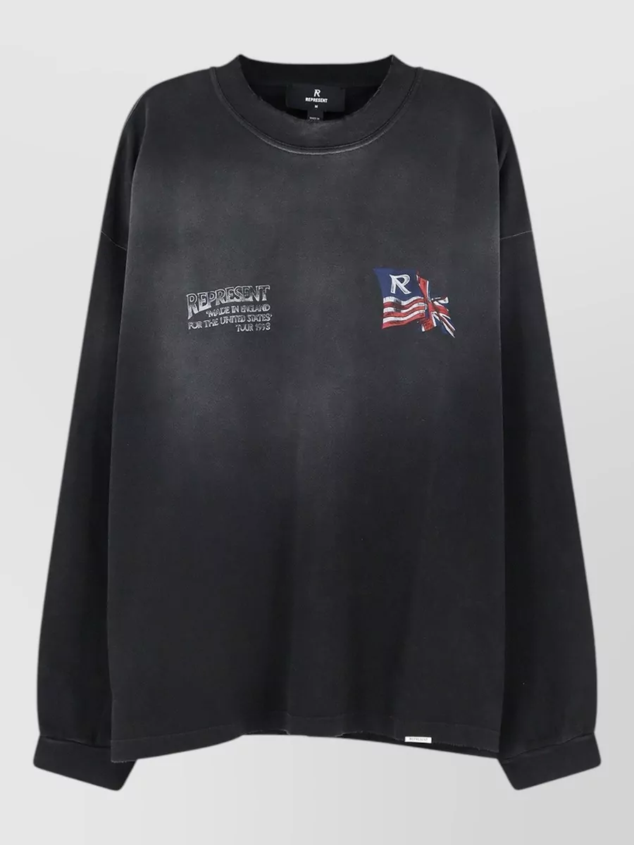 Represent cotton oversized logo print sweatshirt