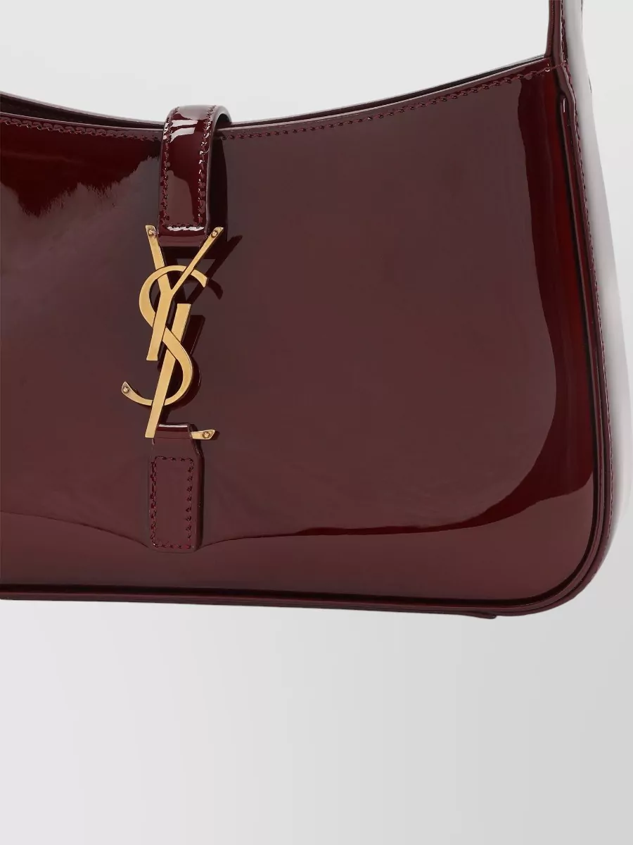 Saint Laurent Shoulder Bag Glossy Finish Signature Design
