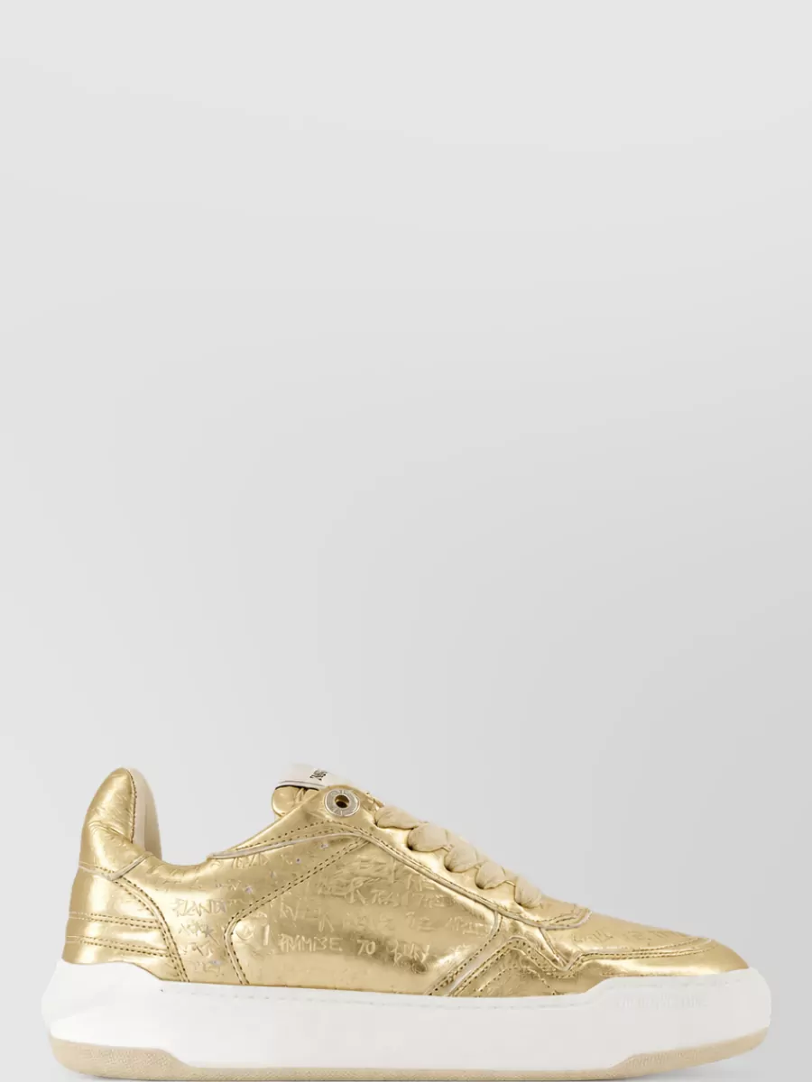 Zadig & Voltaire Wings Sneakers Leather Metallic Urban Style
