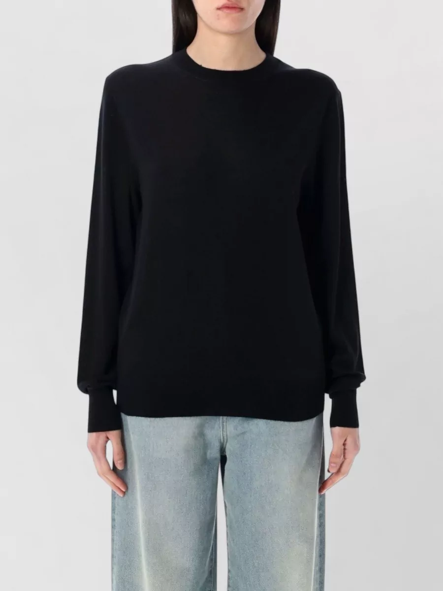 Rhea Costa Merino Wool Relaxed-Fit Ribbed Crew-Neck Jumper