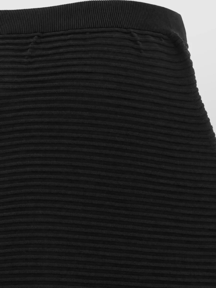 Pleats Please Issey Miyake Pleated Ribbed Maxi Skirt