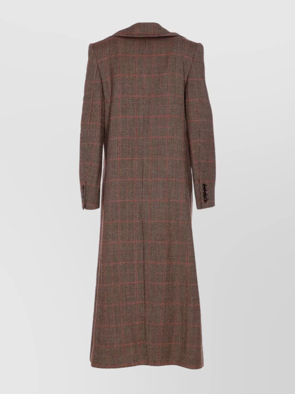 Chloé Checked Double-breasted Virgin Wool Coat In Brown