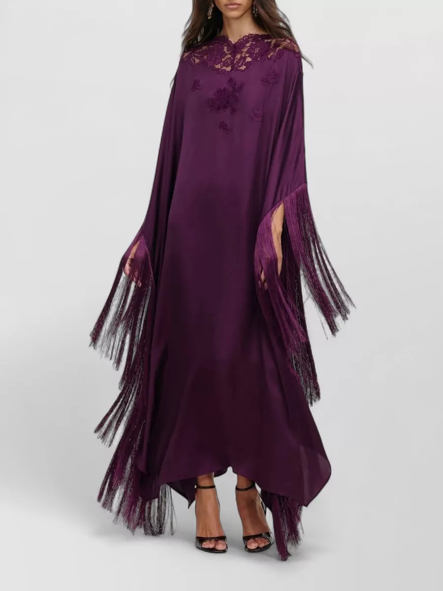 Self-Portrait draped asymmetric maxi dress